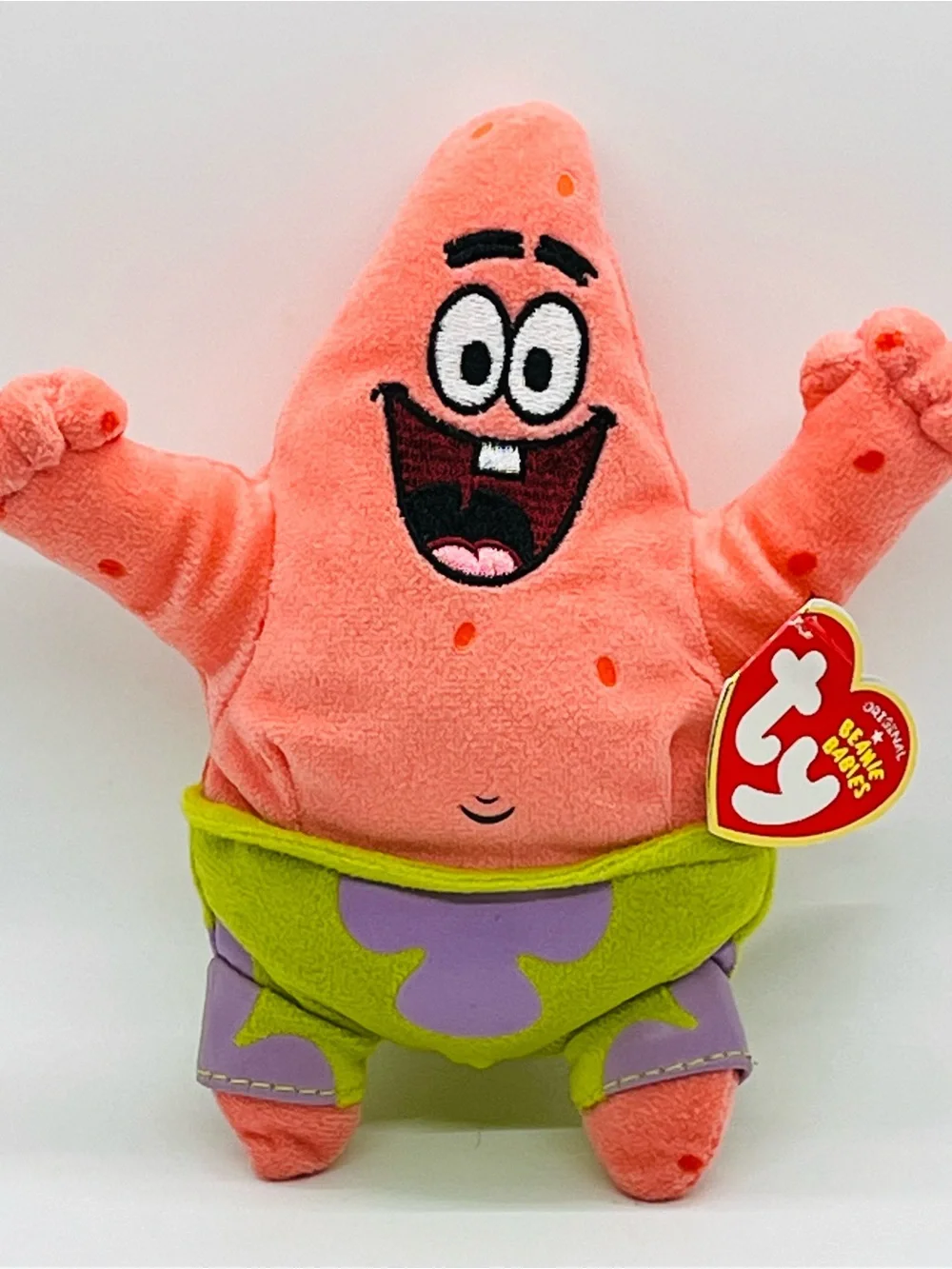 Ty Beanie Babies SpongeBob SquarePants Patrick Star Stuffed Plush